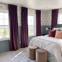 Winter Plum Heritage Plush Velvet Custom Curtain