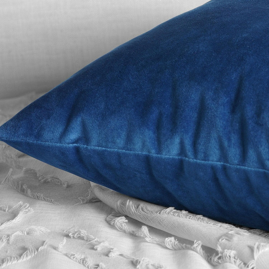 Pisces Blue Heritage Plush Velvet Cushion Covers - Pair - HalfPriceDrapes.com