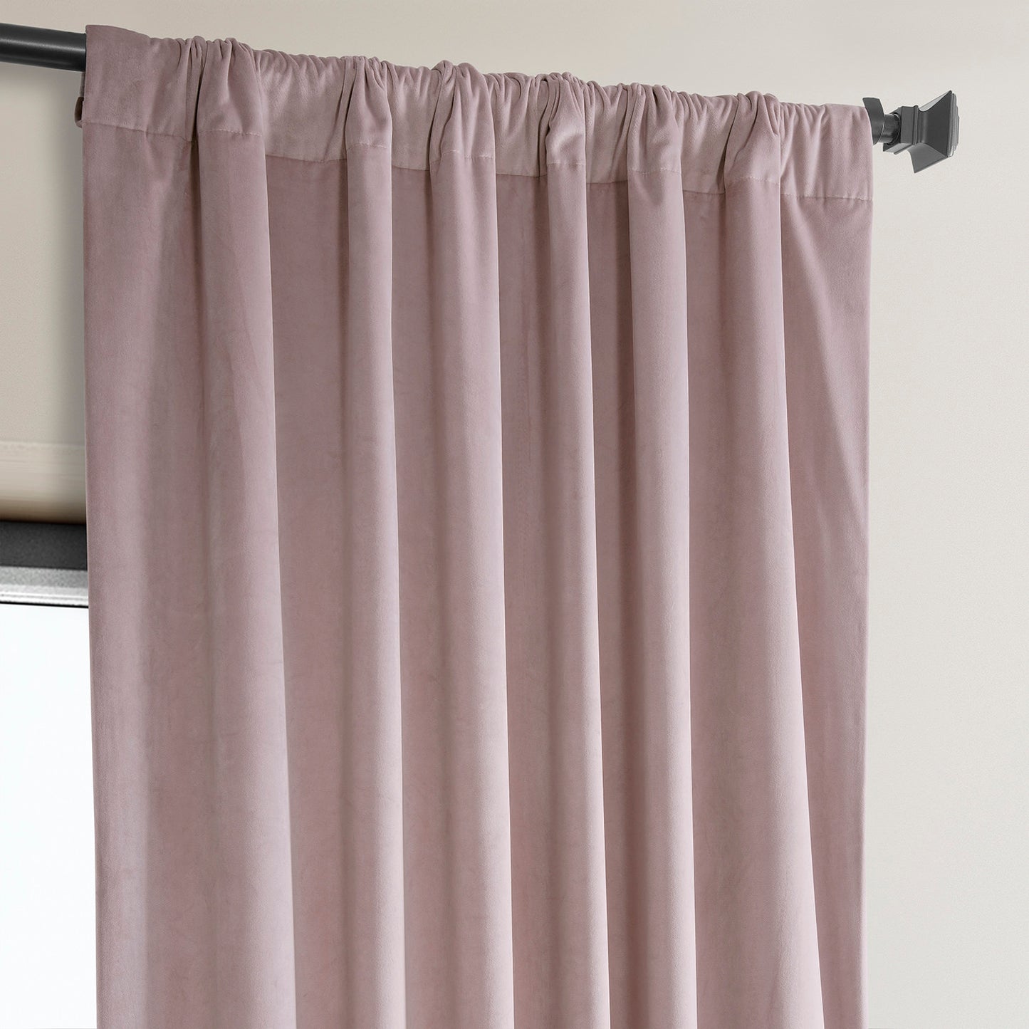 Mauve Heritage Plush Velvet Custom Curtain
