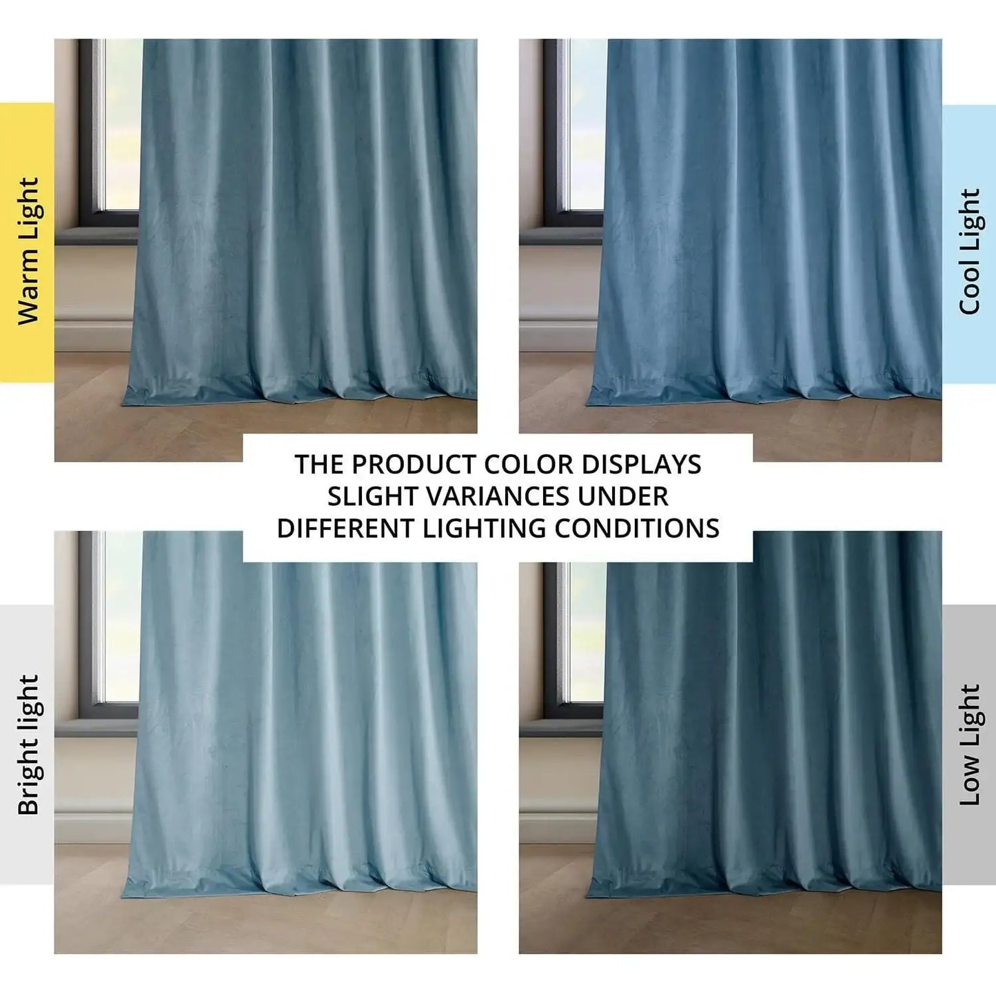 Light Blue Heritage Plush Velvet Curtain - HalfPriceDrapes.com