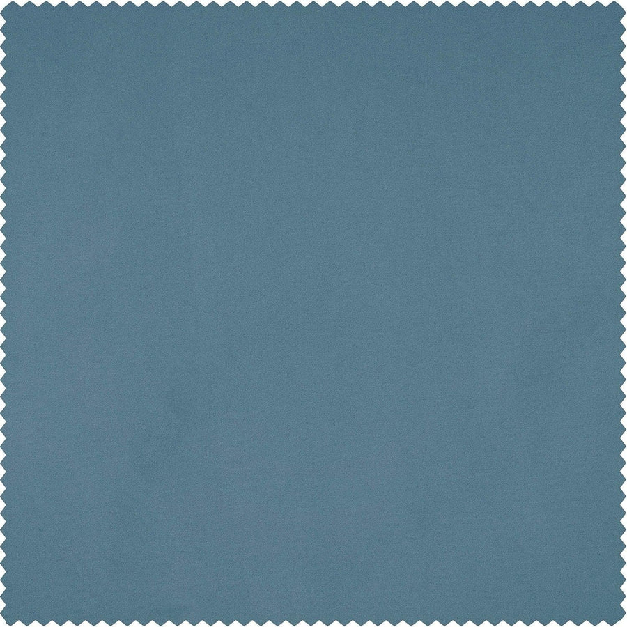 Light Blue Heritage Plush Velvet Custom Curtain - HalfPriceDrapes.com