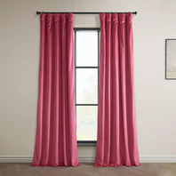 Dark Pink Heritage Plush Velvet Curtain - HalfPriceDrapes.com