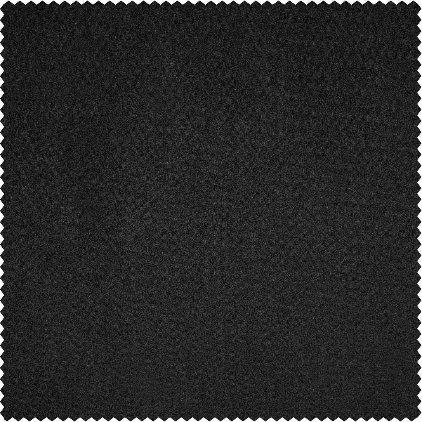 Black Heritage Plush Velvet Custom Curtain - HalfPriceDrapes.com