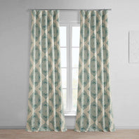 Henna Teal Room Darkening Curtain - HalfPriceDrapes.com