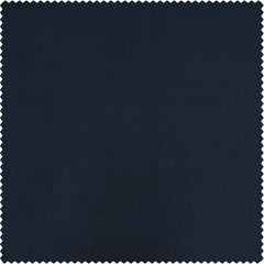 Navy Blue Solid Faux Silk Taffeta Room Darkening Curtain