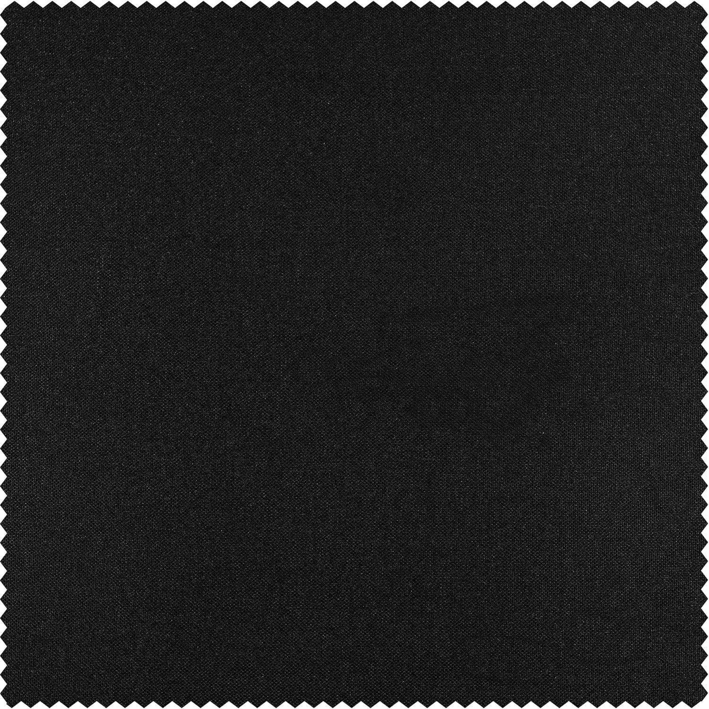 Black Thermal Cross Linen Weave Swatch - HalfPriceDrapes.com