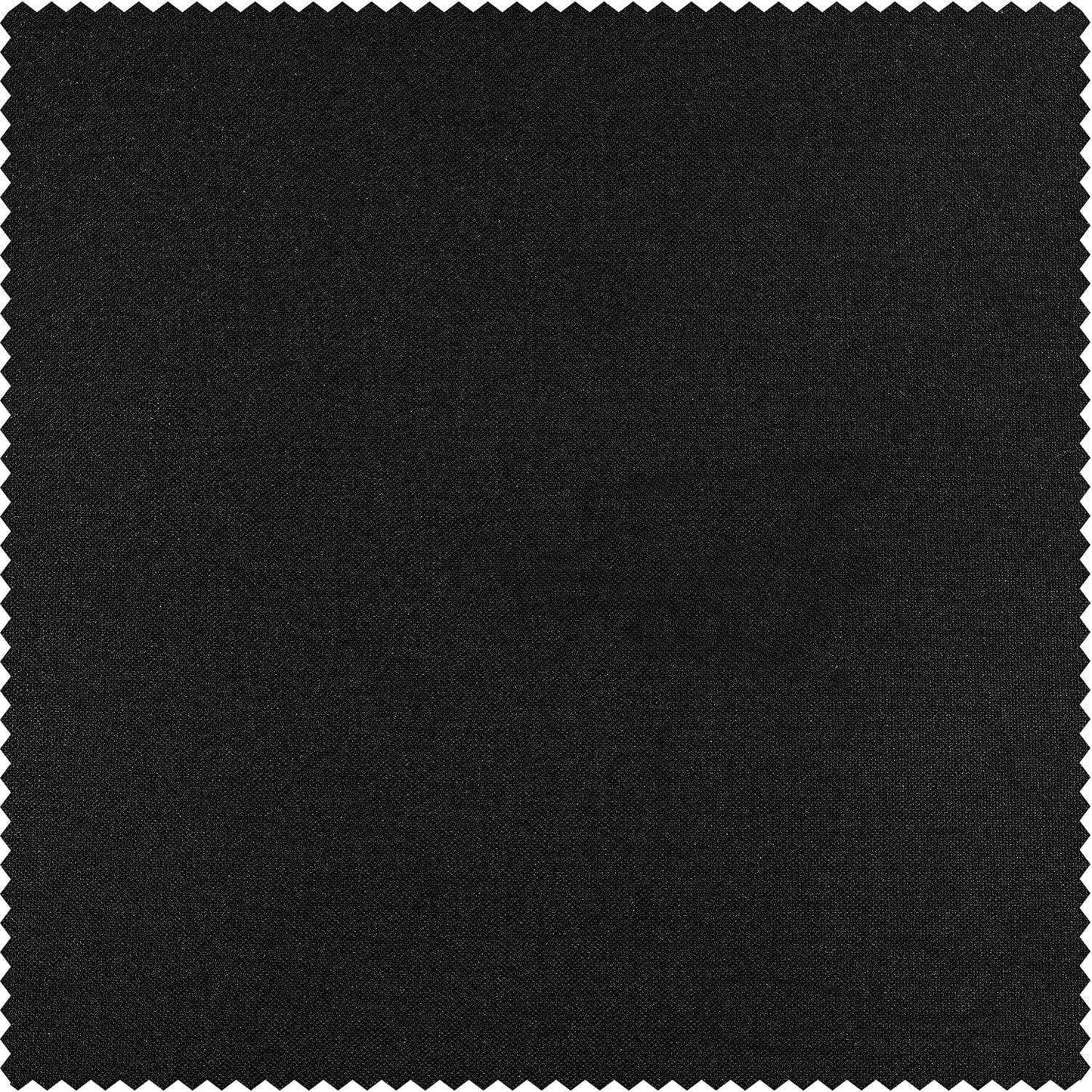 Black Thermal Cross Linen Weave Swatch - HalfPriceDrapes.com
