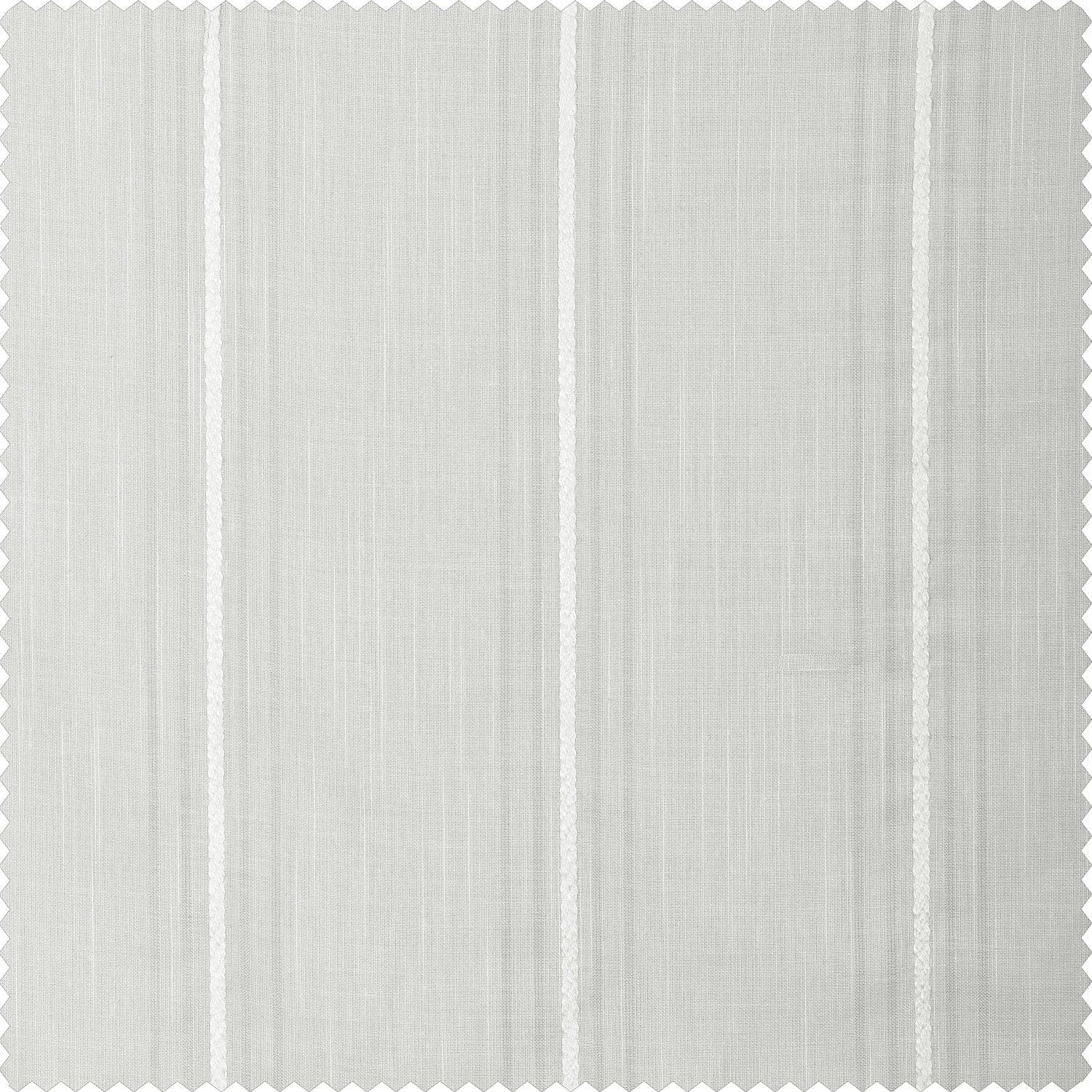 Aruba Cream Striped Striped Linen Sheer Custom Curtain