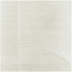 Lily White Textured Dupioni Silk Room Darkening Curtain