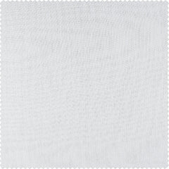 Aspen White Textured Faux Linen Sheer Custom Curtain
