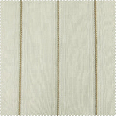 Aruba Gold Striped Striped Linen Sheer Custom Curtain