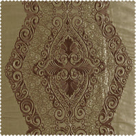 Chai Gold Designer Embroidered Swatch - HalfPriceDrapes.com