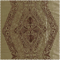 Chai Gold Designer Embroidered Swatch - HalfPriceDrapes.com