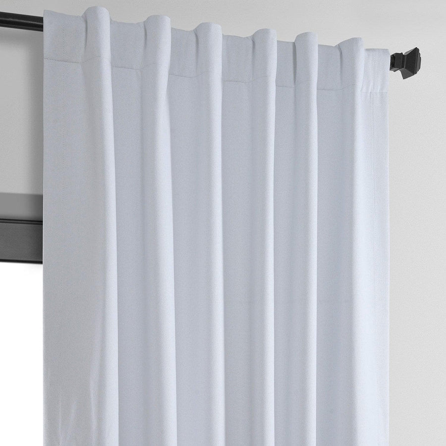 White Thermal Cross Linen Weave Blackout Curtain - HalfPriceDrapes.com