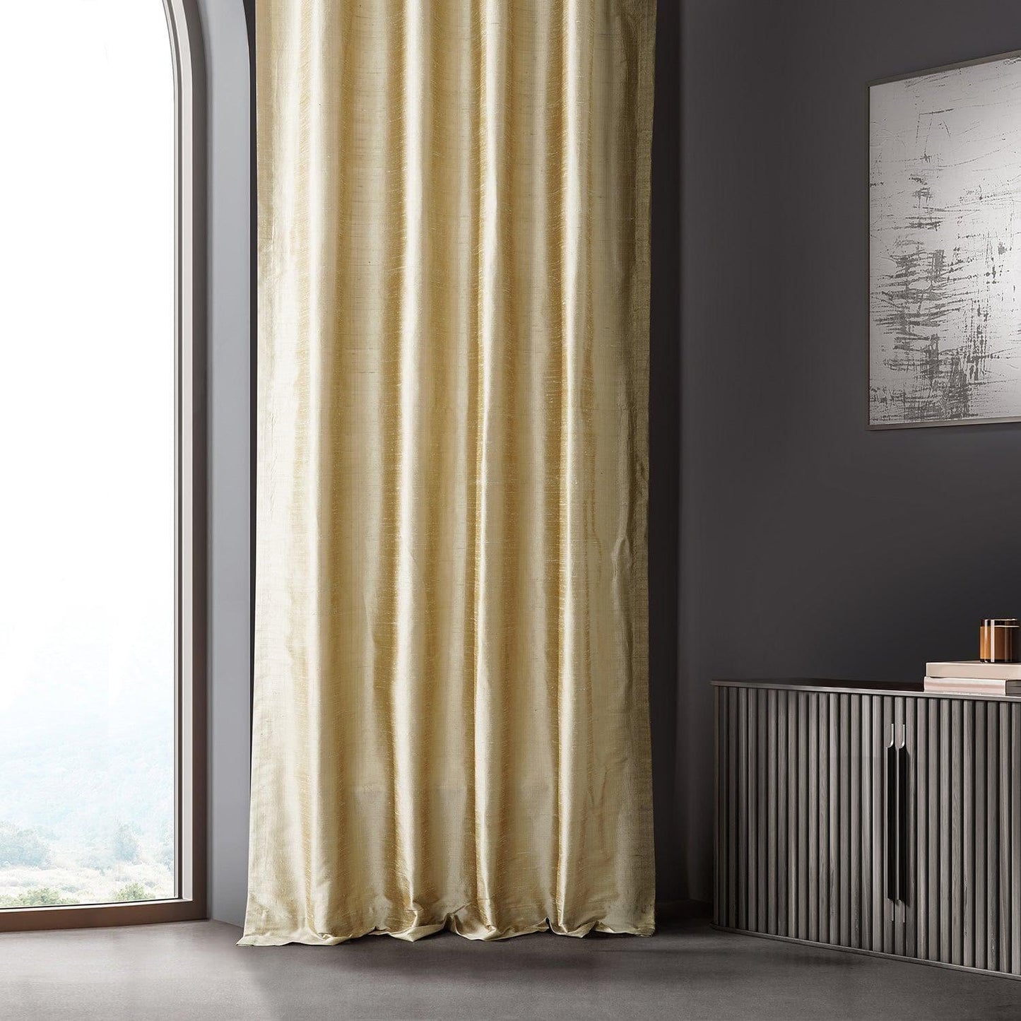 Biscotti Textured Dupioni Silk Curtain - HalfPriceDrapes.com