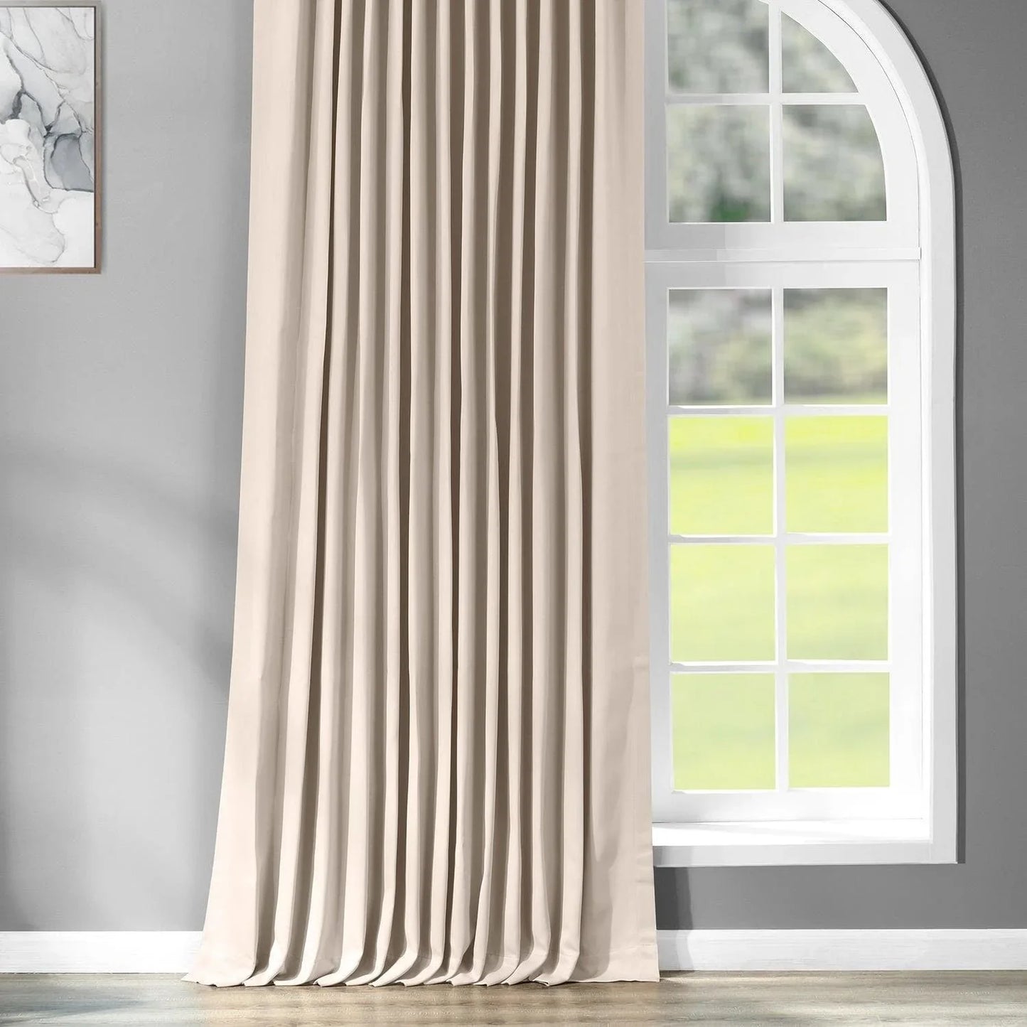 Eggnog Extra Wide Room Darkening Curtain