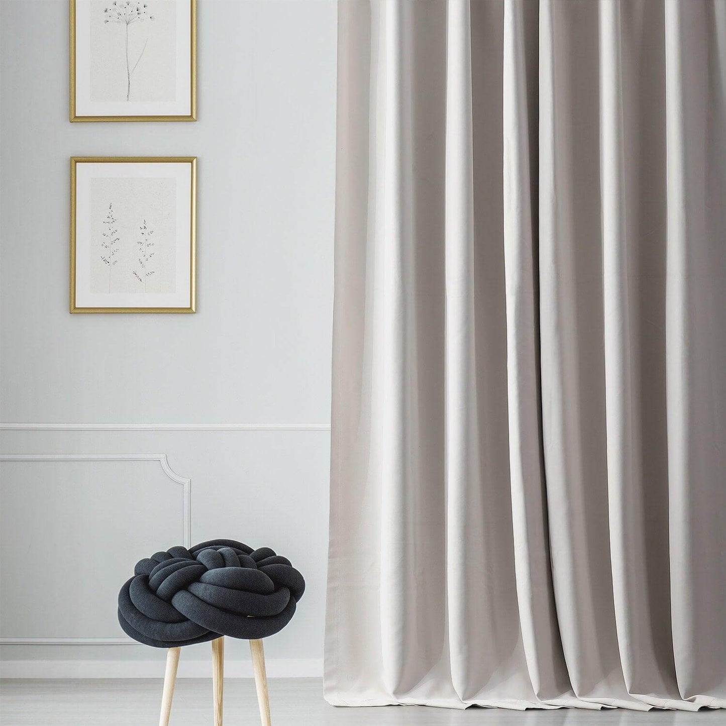 Alabaster Beige Room Darkening Curtain