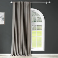 Neutral Grey Extra Wide Room Darkening Curtain