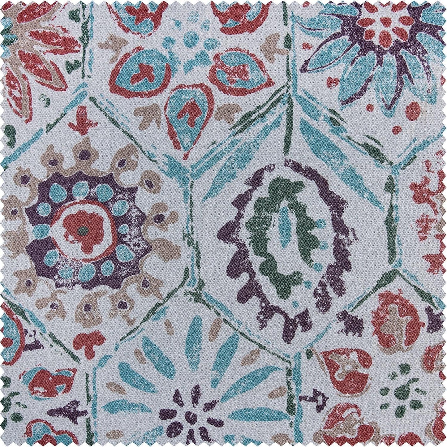 Rio Multi Printed Faux Linen Swatch - HalfPriceDrapes.com