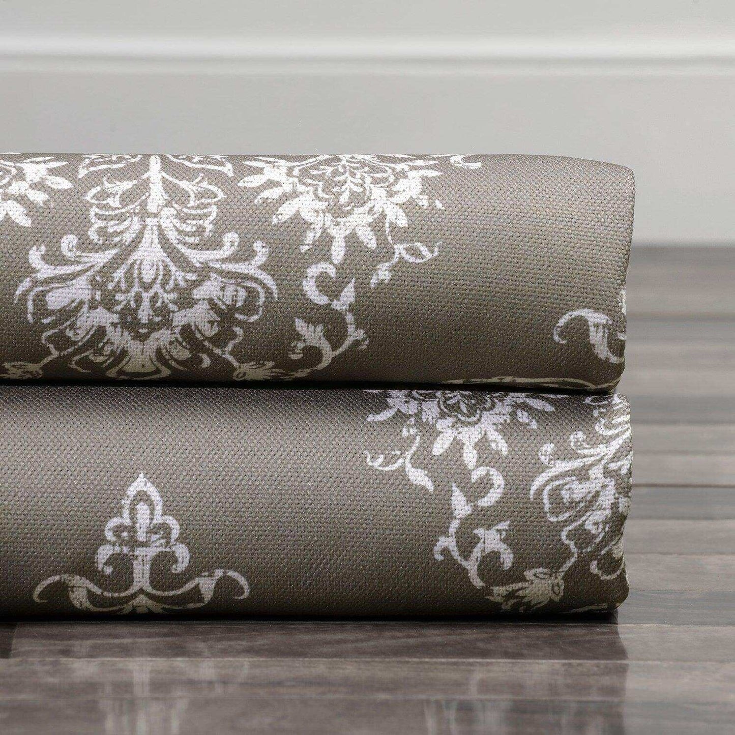 Istanbul Taupe Printed Faux Linen Swatch