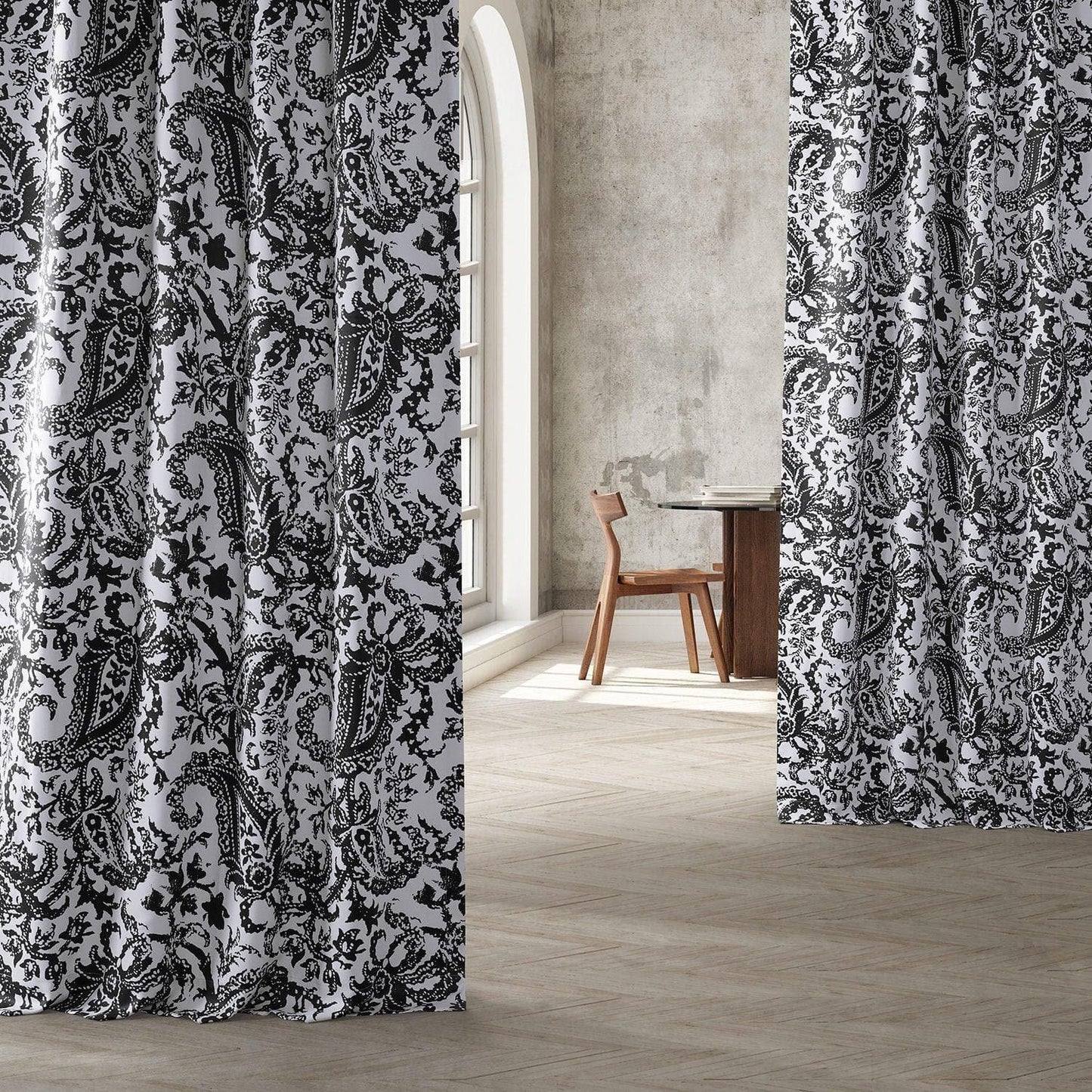 Zora Black Room Darkening Curtain - HalfPriceDrapes.com