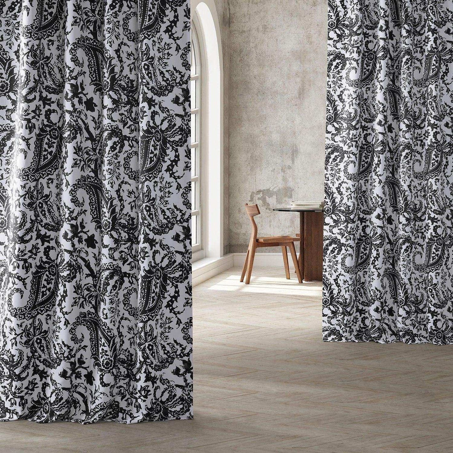 Zora Black Room Darkening Curtain - HalfPriceDrapes.com