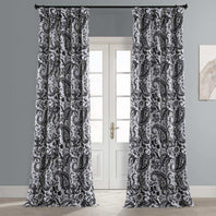 Zora Black Room Darkening Curtain - HalfPriceDrapes.com