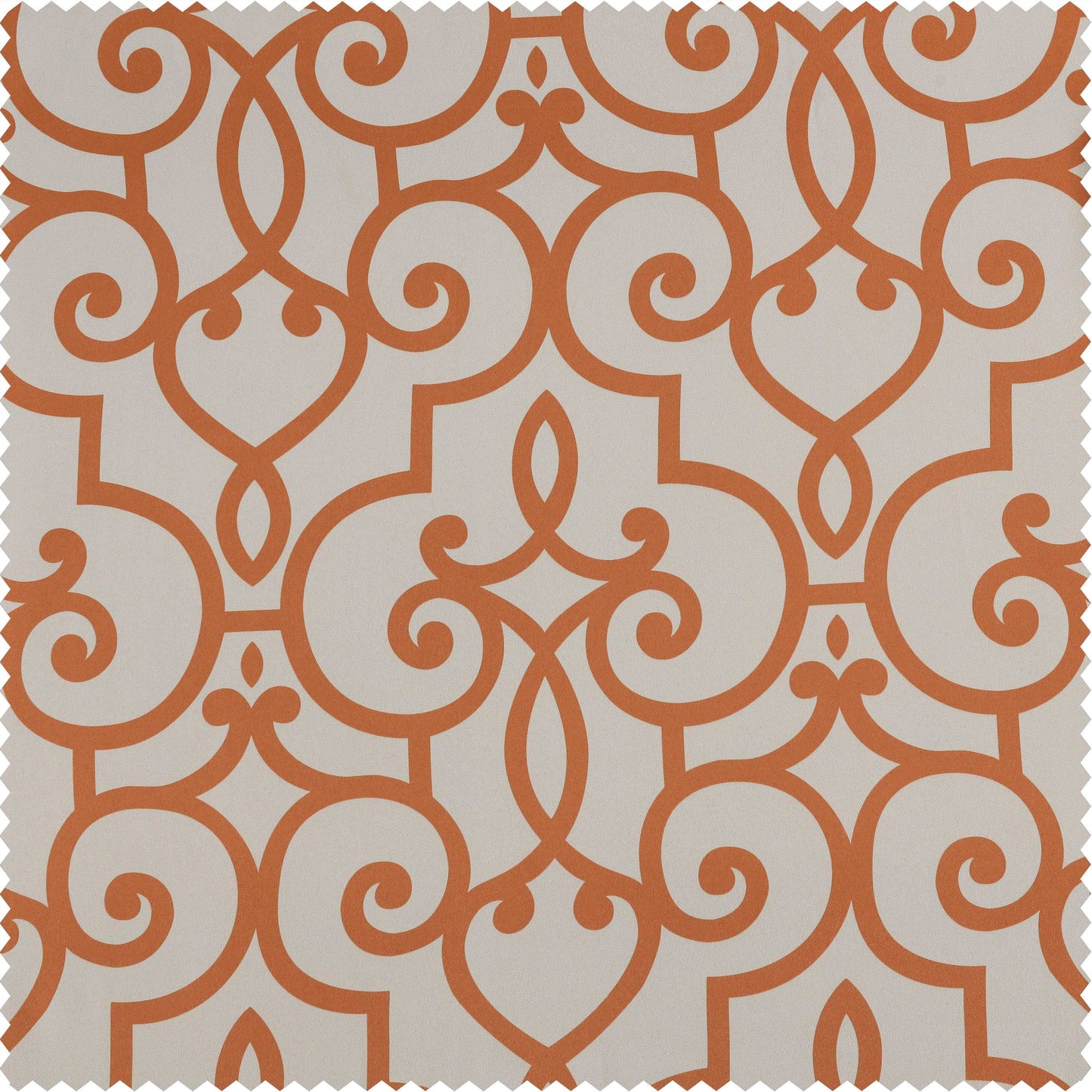 Nouveau Cream Printed Polyester Swatch - HalfPriceDrapes.com