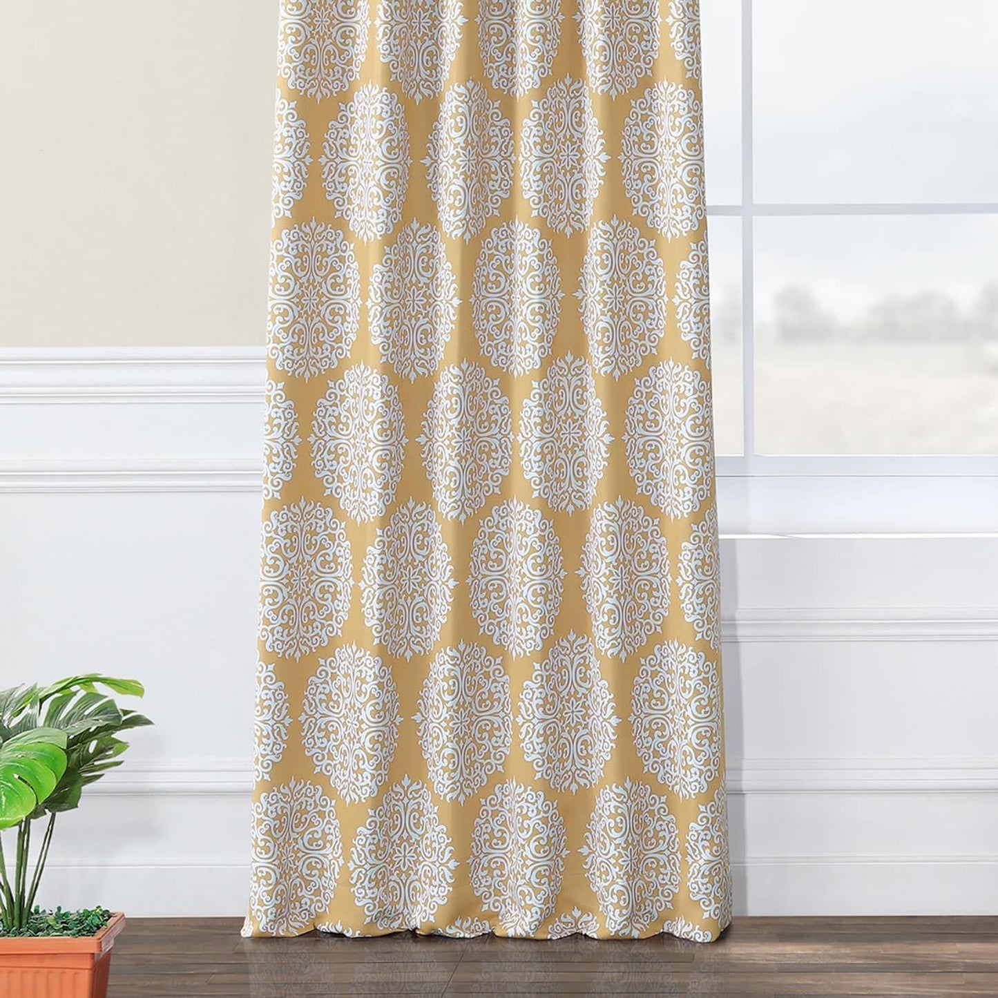 Meridian Gold Room Darkening Curtain