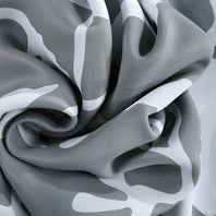 Sweet Pea Grey Printed Polyester Swatch