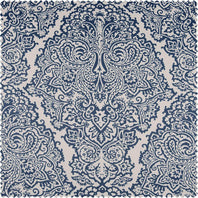 Amara Blue Printed Polyester Swatch - HalfPriceDrapes.com