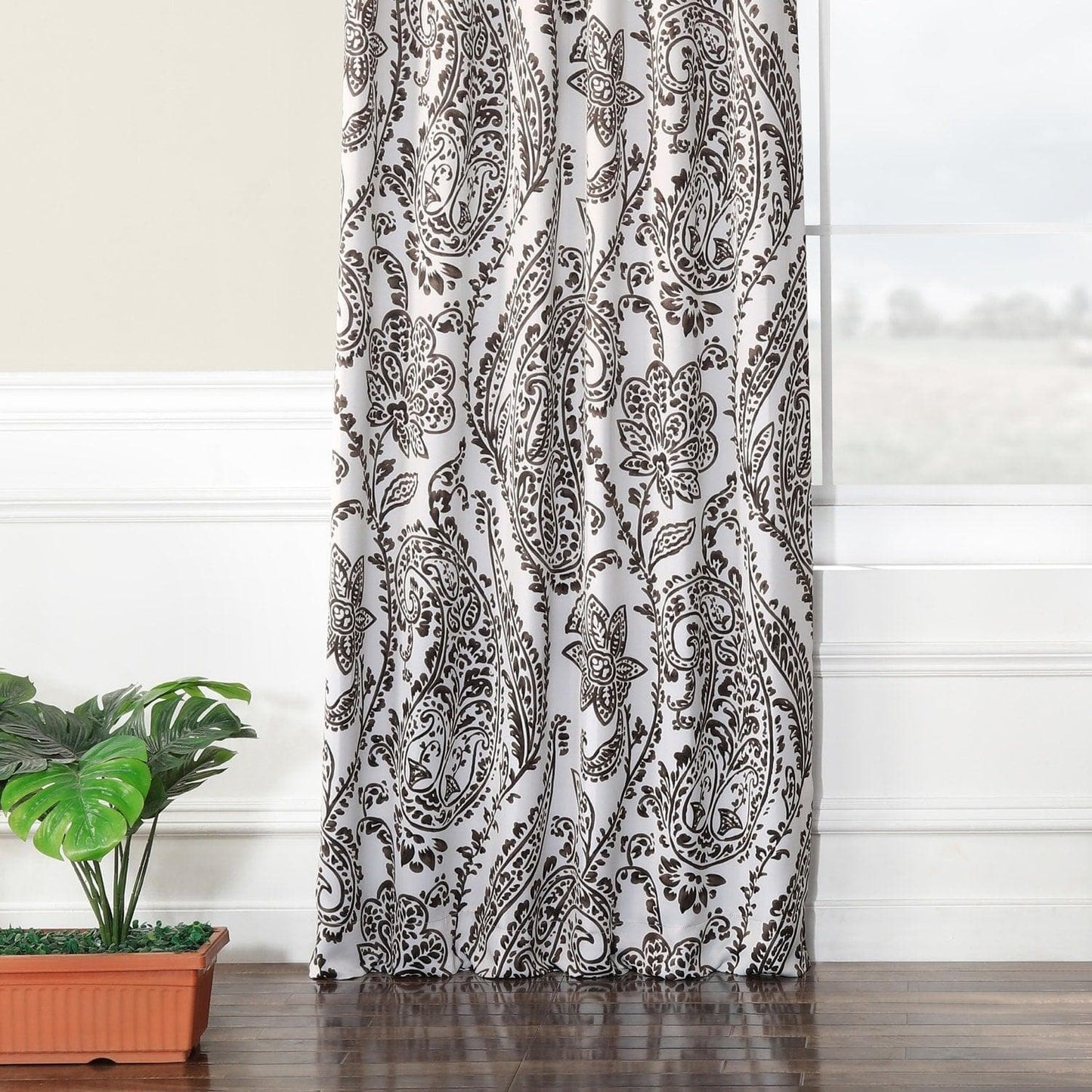 Tea Time Copper Brown Room Darkening Curtain