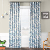 Tea Time China Blue Room Darkening Curtain