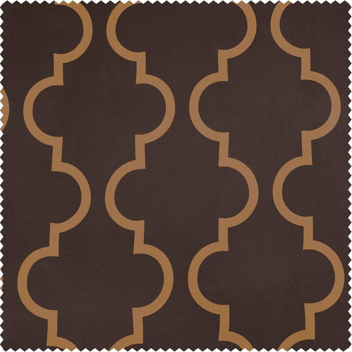Seville Taupe & Gold Printed Polyester Swatch