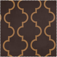 Seville Taupe & Gold Printed Polyester Swatch