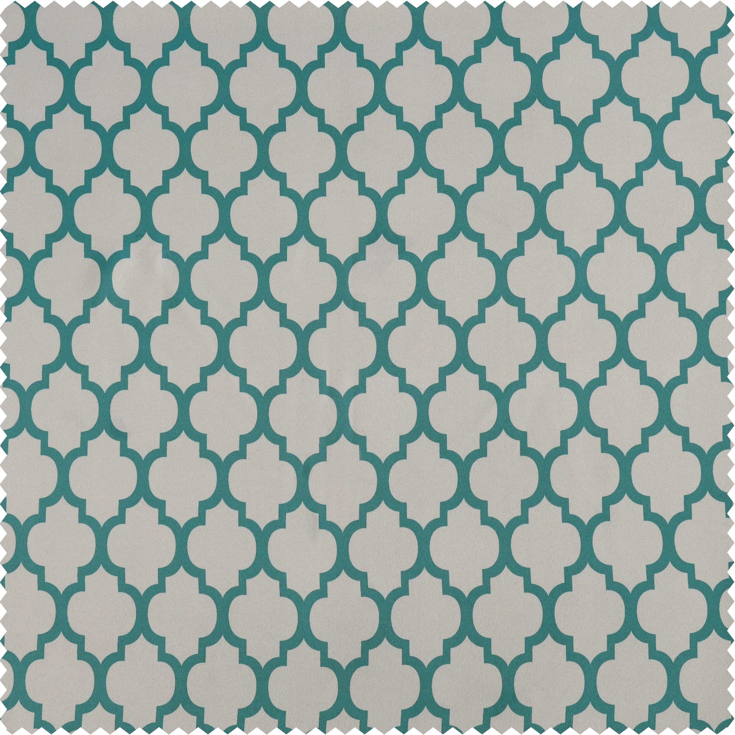 Casablanca Teal Printed Polyester Swatch - HalfPriceDrapes.com