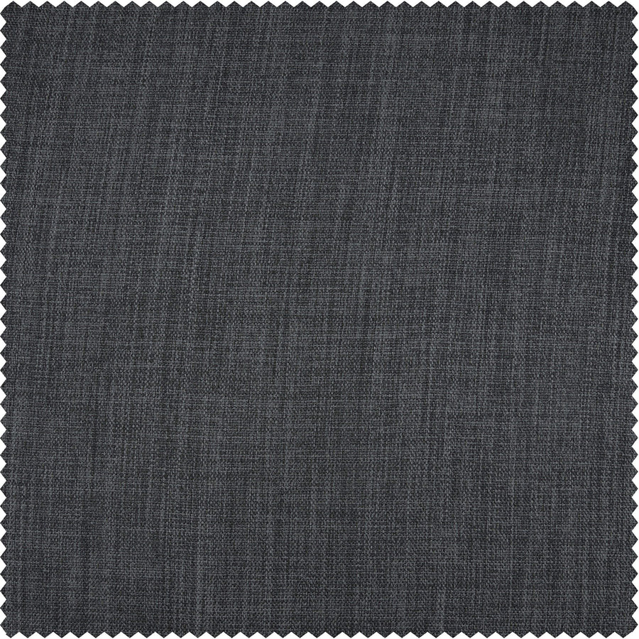 Dark Gravel Textured Faux Linen Swatch - HalfPriceDrapes.com