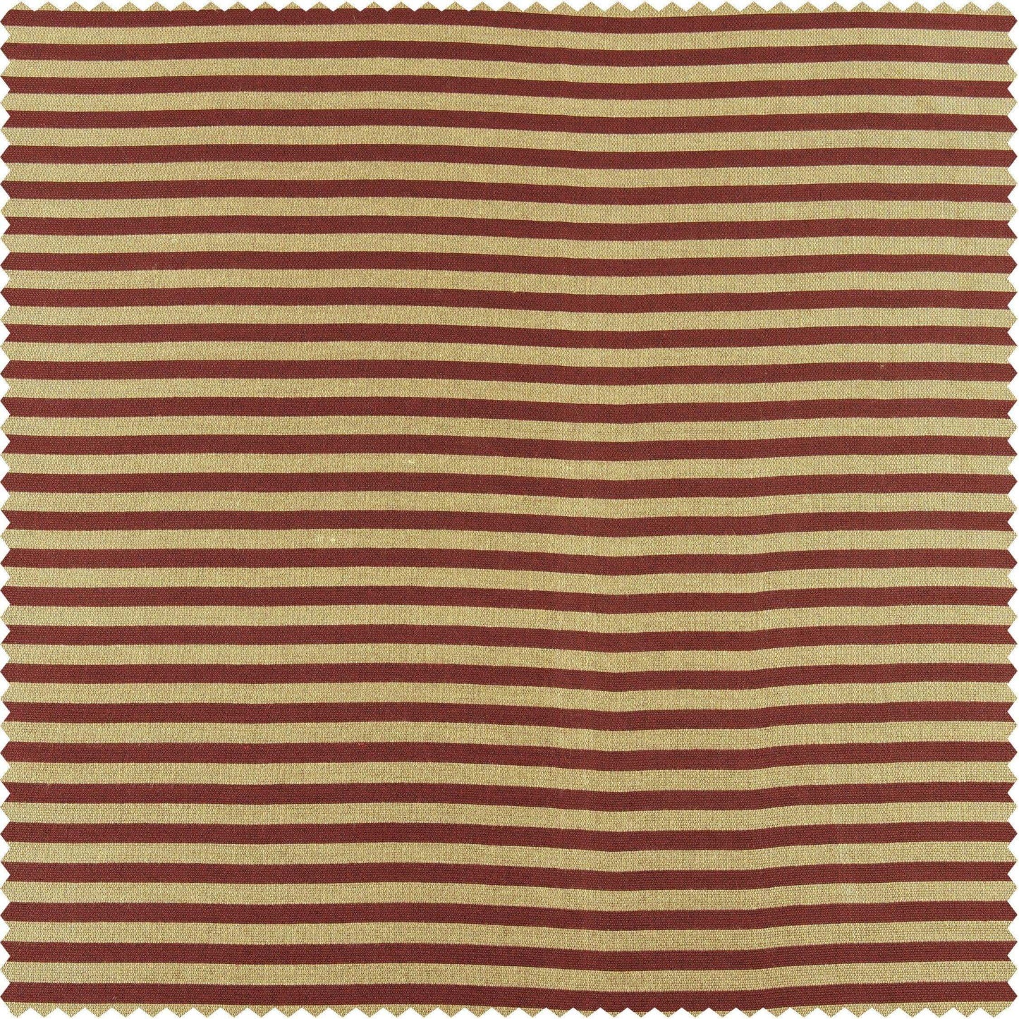 Red & Gold Striped Hand Weaved Cotton Swatch - HalfPriceDrapes.com