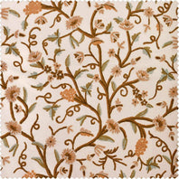 Elise Embroidered Cotton Crewel Swatch - HalfPriceDrapes.com