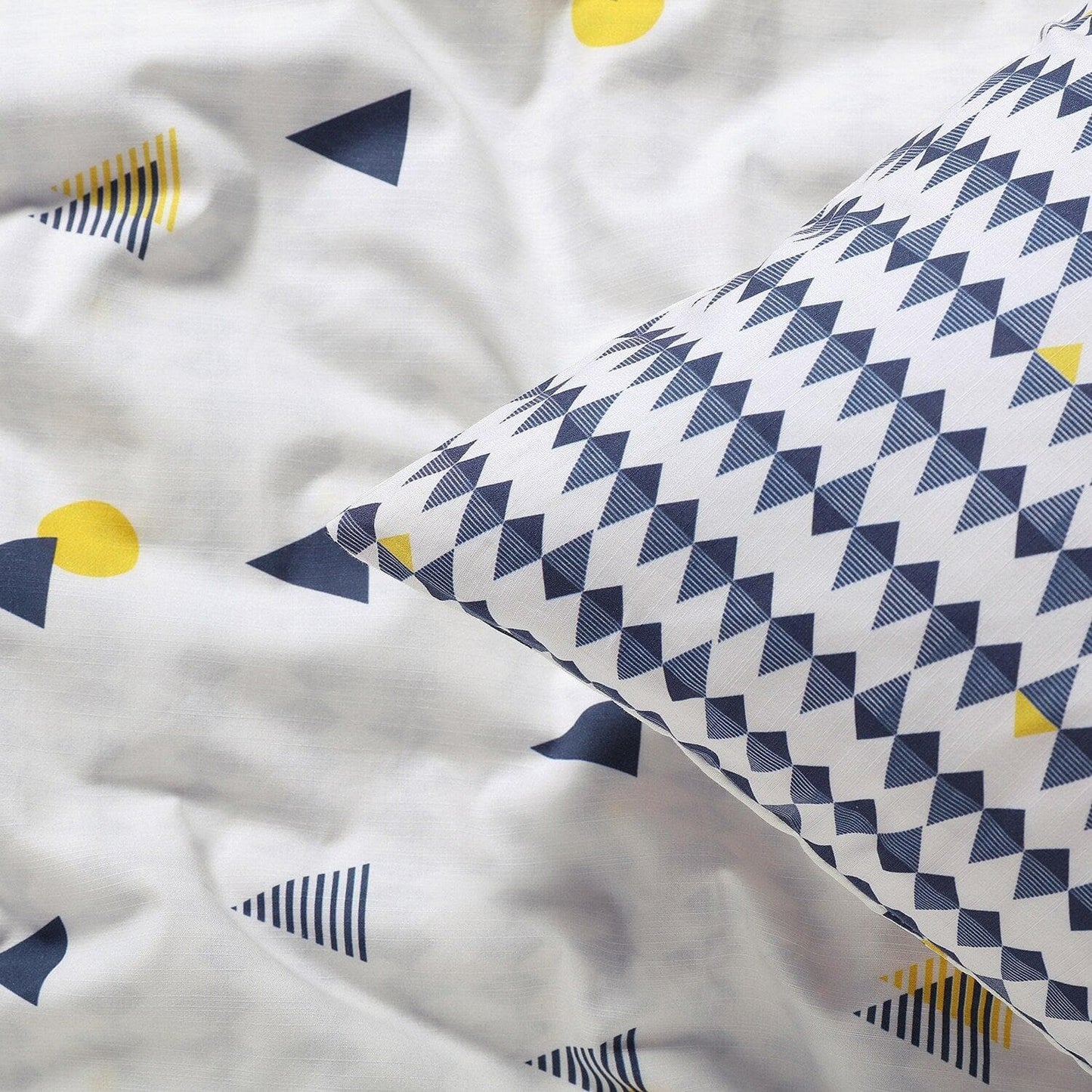 Crocker Multi Printed Cotton Percale Reversible Duvet Set