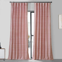 Desert Pink Textured Dupioni Silk Curtain