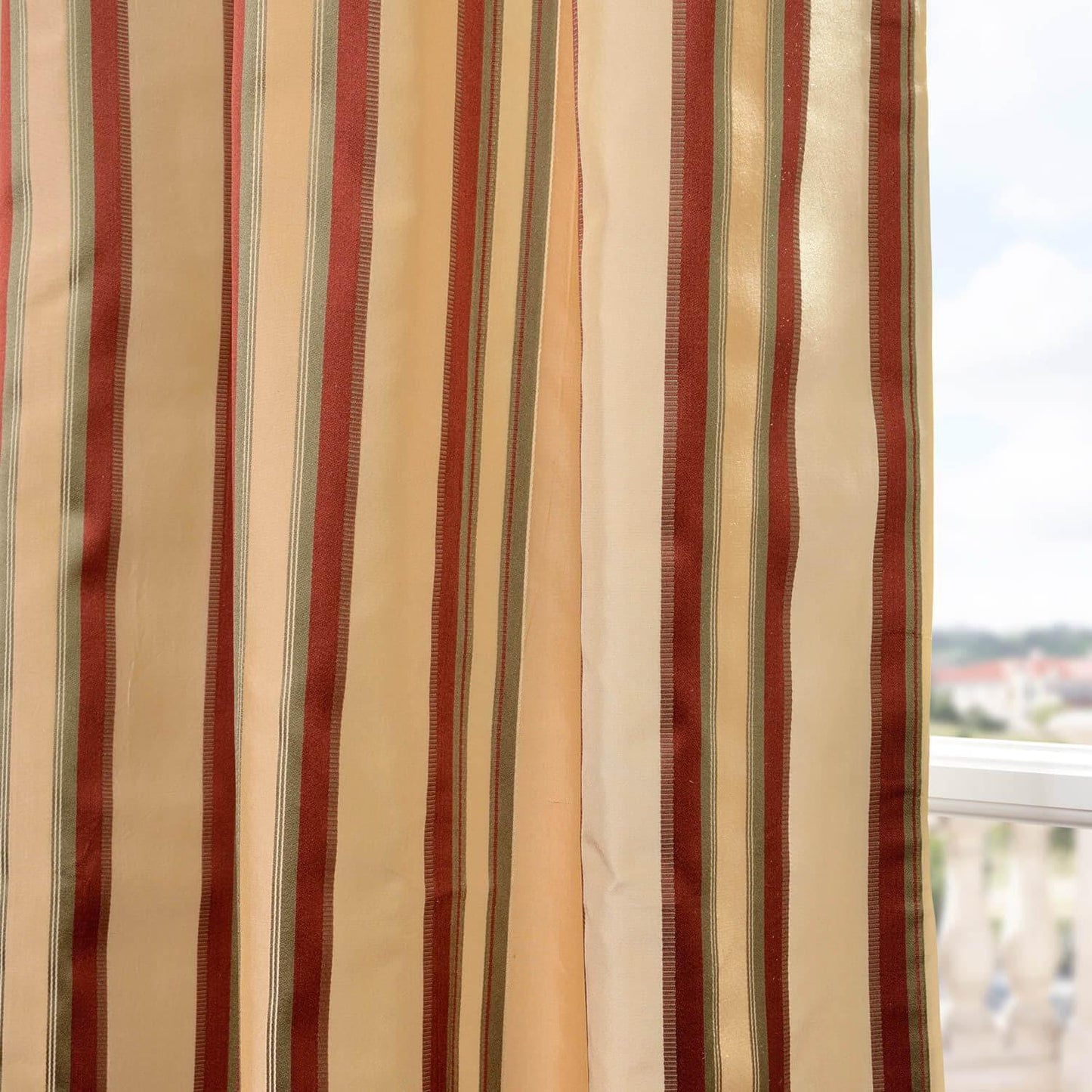 Toscano Striped Silk Taffeta Swatch - HalfPriceDrapes.com