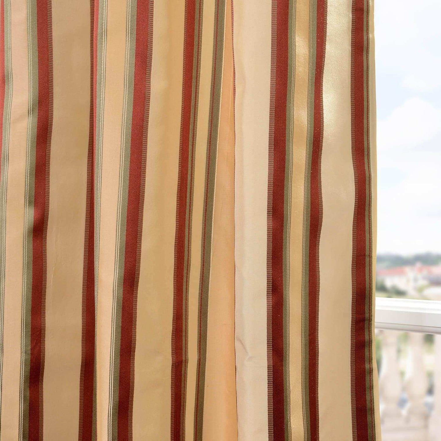 Toscano Striped Silk Taffeta Swatch - HalfPriceDrapes.com