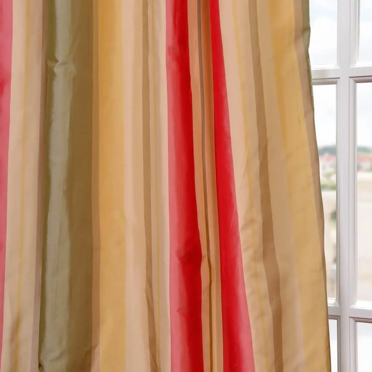 Bellevue Striped Taffeta Silk Swatch - HalfPriceDrapes.com