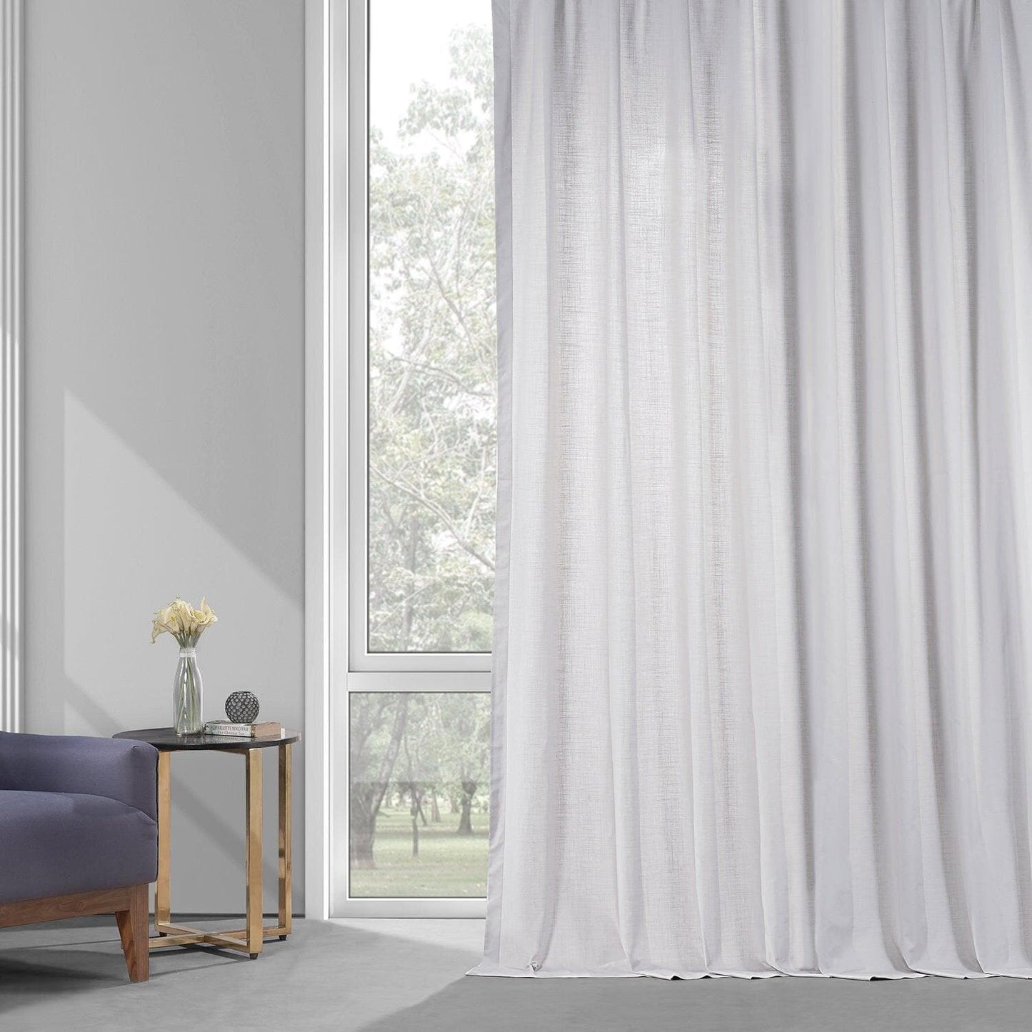 Prime White Dune Textured Cotton Curtain Pair (2 Panels)