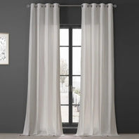 Supreme Cream Grommet Dune Textured Cotton Curtain Pair (2 Panels)