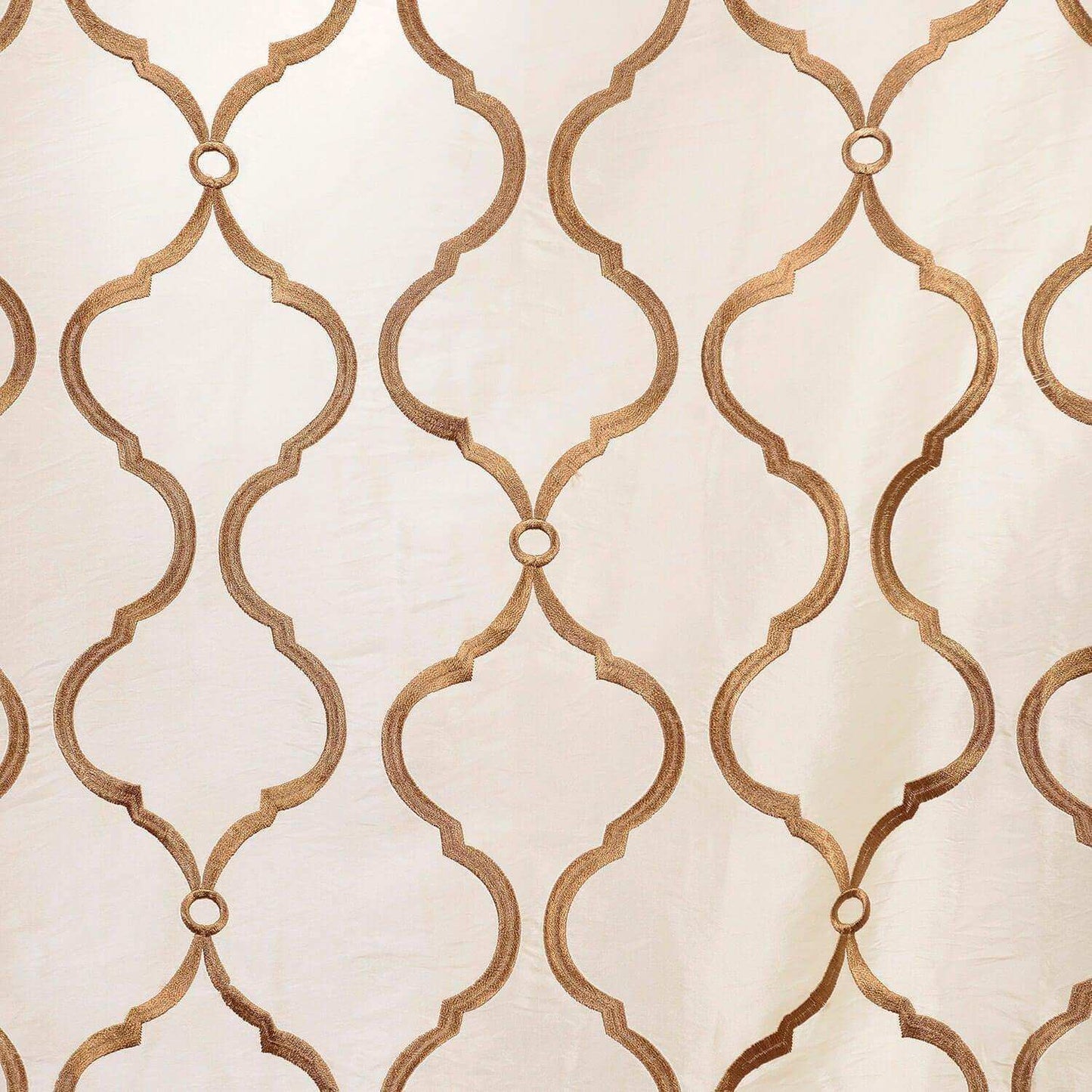 Tunisia Ivory Designer Embroidered Swatch - HalfPriceDrapes.com