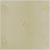 Trophy Cool Beige & Gold Designer Embroidered Swatch - HalfPriceDrapes.com