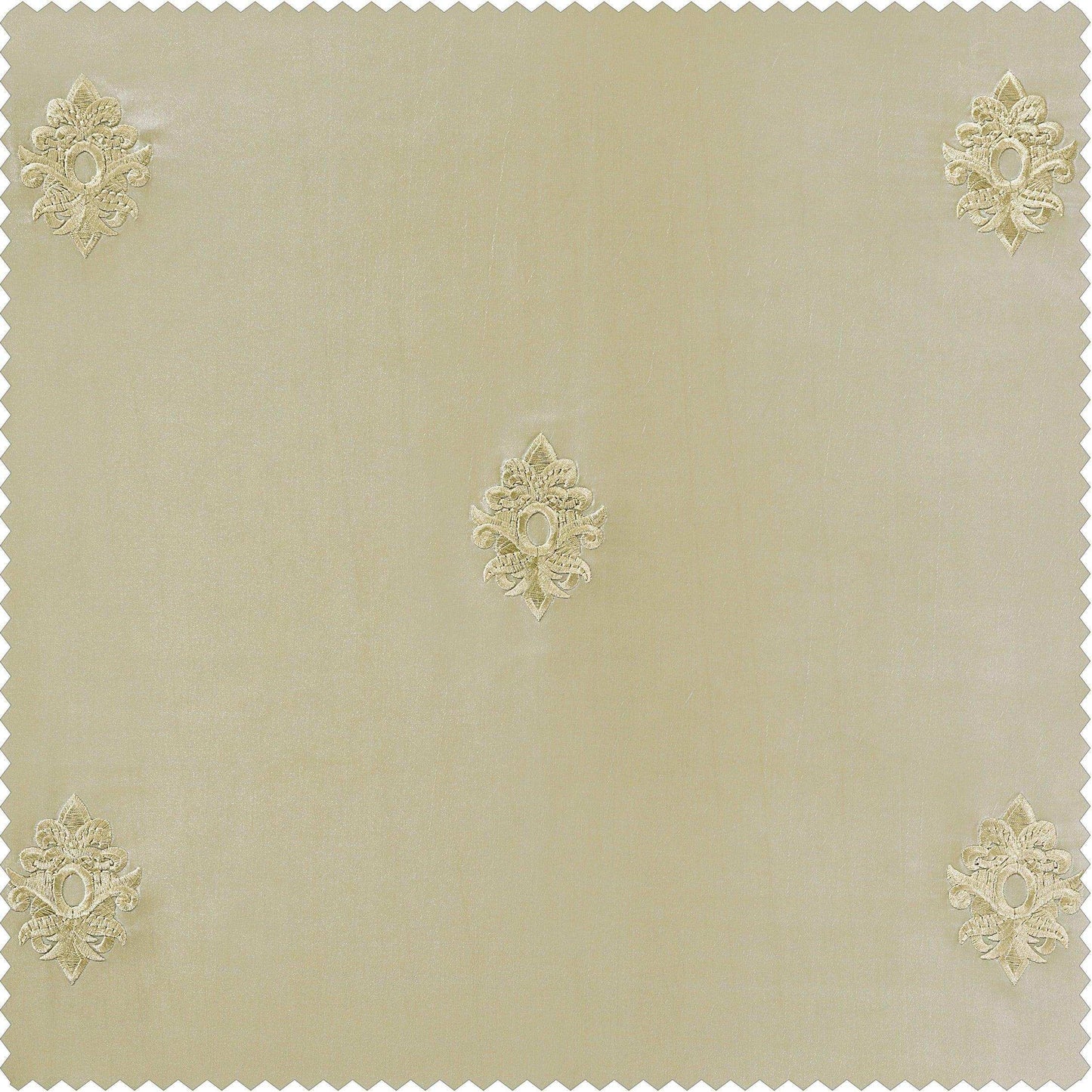 Trophy Cool Beige & Gold Designer Embroidered Swatch - HalfPriceDrapes.com