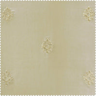 Trophy Cool Beige & Gold Designer Embroidered Swatch - HalfPriceDrapes.com